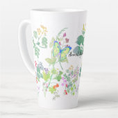 ウォーターカラーの野の花 カフェラテマグ (左アングル)