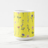 ウォーターカラーの野の花 コーヒーマグカップ (中央)