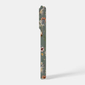 ウォーターカラーの野の花 モノグラム入り iPhoneケース (左側面)
