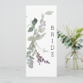 ウォーターカラーの野の花 ラベンダー 花の椅子のサイン メニュー (スタンド正面)