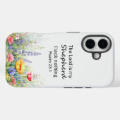 ウォーターカラーの野の花 聖書 詩篇23 Case-Mate iPhoneケース (裏面 (横))