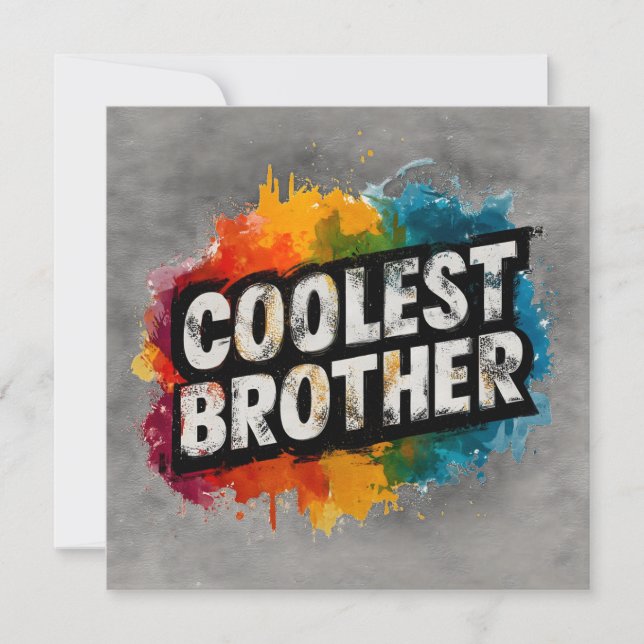 ウォーターカラーの飛沫とともに躍動するCOOLEST BROTHERタイポグラフィ (正面)