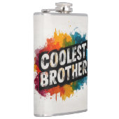 ウォーターカラーの飛沫とともに躍動するCOOLEST BROTHERタイポグラフィ フラスク (右)