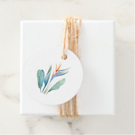 ウォーターカラーの鳳凰の花のギフトタグ フェイバータグ