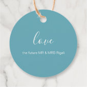 ウォーターカラーの鳳凰の花のギフトタグ フェイバータグ (裏面)