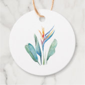 ウォーターカラーの鳳凰の花のギフトタグ フェイバータグ (正面)