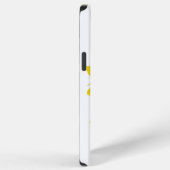 ウォーターカラーひまわり 黄色い花のモノグラム iPhoneケース (右側面)