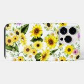 ウォーターカラーひまわり 7 iPhoneケース (裏面横)
