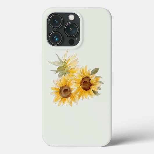ウォーターカラーひまわり Case-Mate iPhoneケース (裏面)