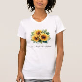 ウォーターカラーひまわり Tシャツ (正面)