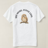 ウォーターカラーふくろう グラフィック Tシャツ をさらに見る (デザイン裏面)