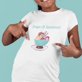 ウォーターカラーアイスクリームサンデーキッズ Tシャツ