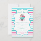 ウォーターカラーアイスクリームサンデ誕生日 サンキューカード (正面)