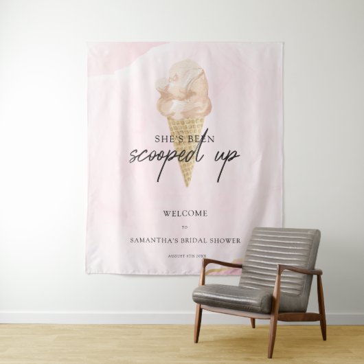 ウォーターカラーアイスクリームブライダルシャワーへようこそ タペストリー (インサイチュ)