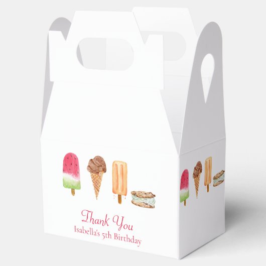 ウォーターカラーアイスクリーム&ポプシクル誕生日感謝してい フェイバーボックス (オープン)