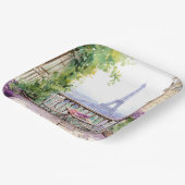 ウォーターカラーアイフェルトワーパリスフランスのカフェ ペーパープレート (傾斜あり)