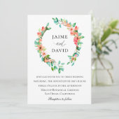 ウォーターカラーアイランドボタニカルリース結婚ズ 招待状 (スタンド正面)