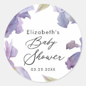 ウォーターカラーアイリスフローラ春ガーデン ラウンドシール (正面)