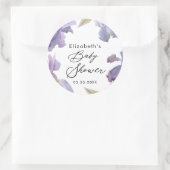 ウォーターカラーアイリスフローラ春ガーデン ラウンドシール (バッグ)