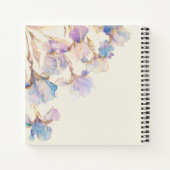 ウォーターカラーアイリスブライダルシャワーゲストブック ノートブック (裏面)