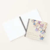ウォーターカラーアイリスブライダルシャワーゲストブック ノートブック (内部)