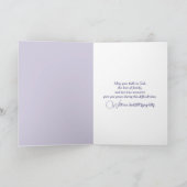 ウォーターカラーアイリスブーケ悔やみや弔慰 カード (内部)