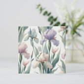 ウォーターカラーアイリスプリントデザイン シーズンカード (スタンド正面)