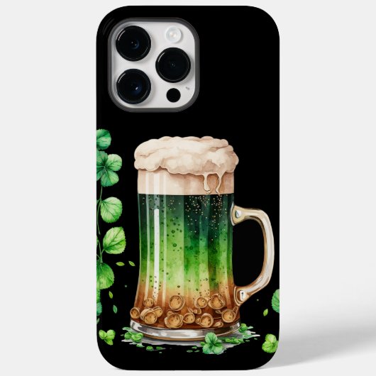 ウォーターカラーアイリッシュグリーンビール Case-Mate iPhoneケース (裏面)