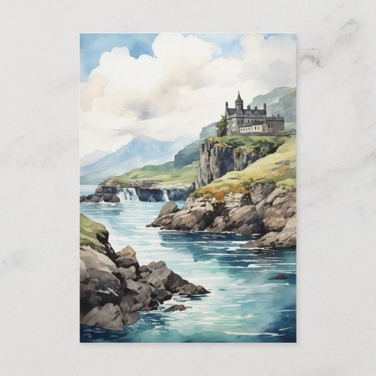 ウォーターカラーアイルラ結婚ンドズゲスト詳細 エンクロージャーカード (裏面)