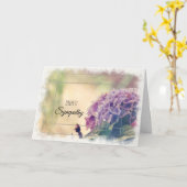 ウォーターカラーアジャンジアグリーンシルバーヴィーテン悔やみや弔慰 カード (黄色い花)