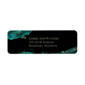 ウォーターカラーアナスタシアブラックアンドグリーン住所 シール (正面)