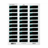 ウォーターカラーアナスタシアブラックアンドグリーン住所 シール (フルシート)