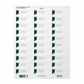 ウォーターカラーアナスタシアブラックアンドグリーン住所 シール (フルシート)