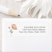 ウォーターカラーアネモネパステルボタニカル ラベル (インサイチュ)