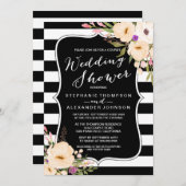 ウォーターカラーアネモネ開花カップルズウェディングシャワー 招待状 (正面/裏面)