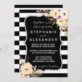 ウォーターカラーアネモン開花結婚式招待状 招待状 (正面/裏面)