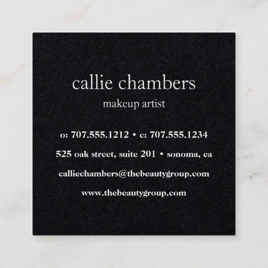 ウォーターカラーアネモン&ユーカリフローラ スクエア名刺 (裏面)