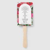 ウォーターカラーアネモーンアーチ結婚式 プログラム ハンドファン (裏面)