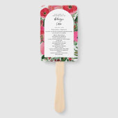 ウォーターカラーアネモーンアーチ結婚式 プログラム ハンドファン (正面)