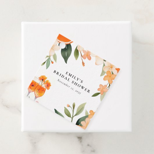 ウォーターカラーアペロルスピリッツブライダルシャワー フェイバータグ (インサイチュ)