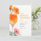 ウォーターカラーアペロルスピリッツブライダルシャワー 招待状 (スタンド正面)