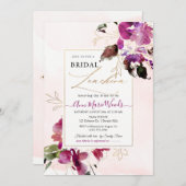 ウォーターカラーアユさくらんぼレッドブライダルルンチョ 招待状 (正面/裏面)