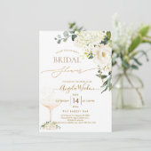 ウォーターカラーアラバスターバラブライダルシャワー 招待状 (スタンド正面)