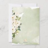 ウォーターカラーアラバスターバラブライダルシャワー 招待状 (裏面)