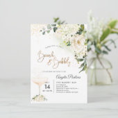 ウォーターカラーアラバスターバラブランチバブリー 招待状 (スタンド正面)