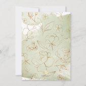 ウォーターカラーアラバスターバラブランチバブリー 招待状 (裏面)