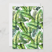 ウォーターカラーアロハトロピカルサマービーチ結婚式 招待状 (裏面)