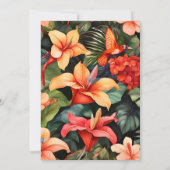 ウォーターカラーアロハルアウ（ハワイ式宴会）卒業パーティー 招待状 (裏面)