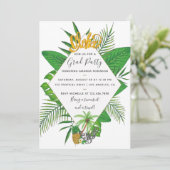 ウォーターカラーアロハルアウ(ハワイ式宴会)卒業パーティー 招待状 (スタンド正面)