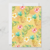 ウォーターカラーアロハルアウ(ハワイ式宴会)誕生日招待状 招待状 (裏面)